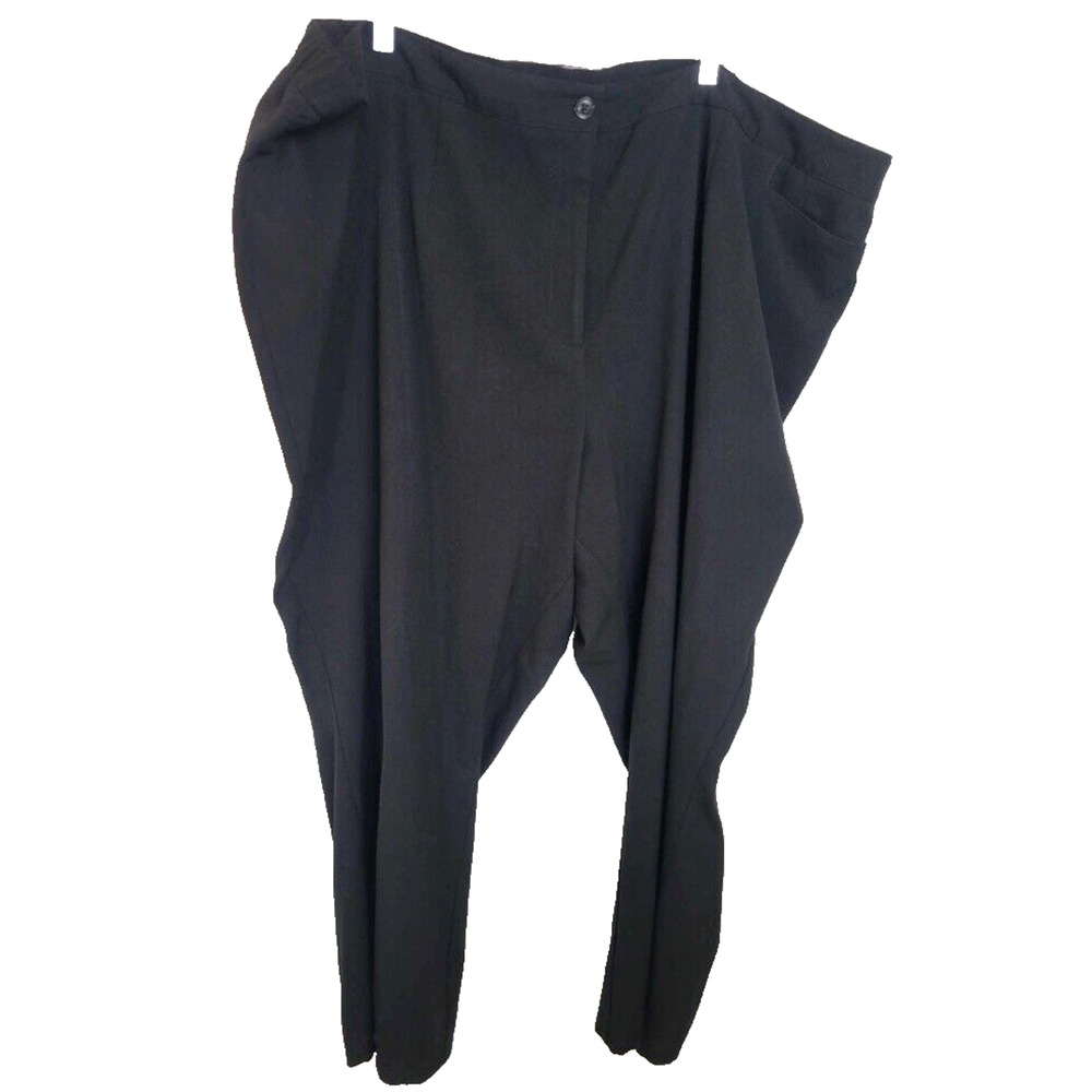 Maggie Barnes Catherines Black Straight Leg High Rise Pants Womans Size 30WP
